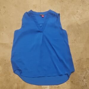 Vince Camuto Royal Blue V-Neck Blouse